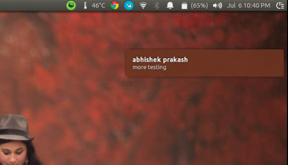 在 Ubuntu 中 Google 环聊的桌面提醒