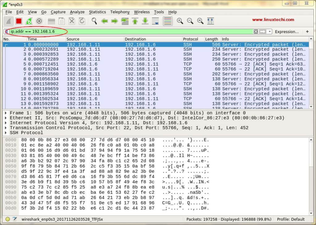 Filter-in-wireshark-Ubuntu